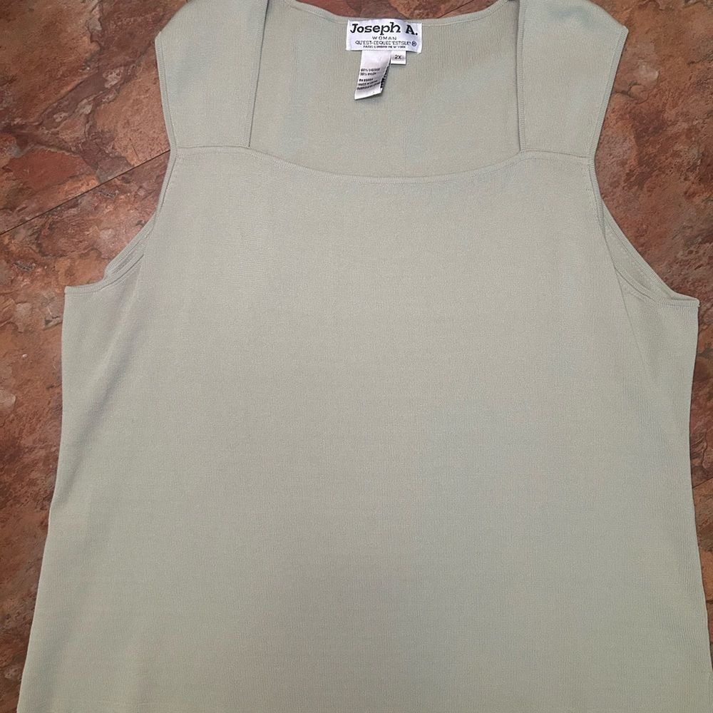 Mint Green Tank Top Size 2X Joseph A Women’s EXCELLENT CONDITION